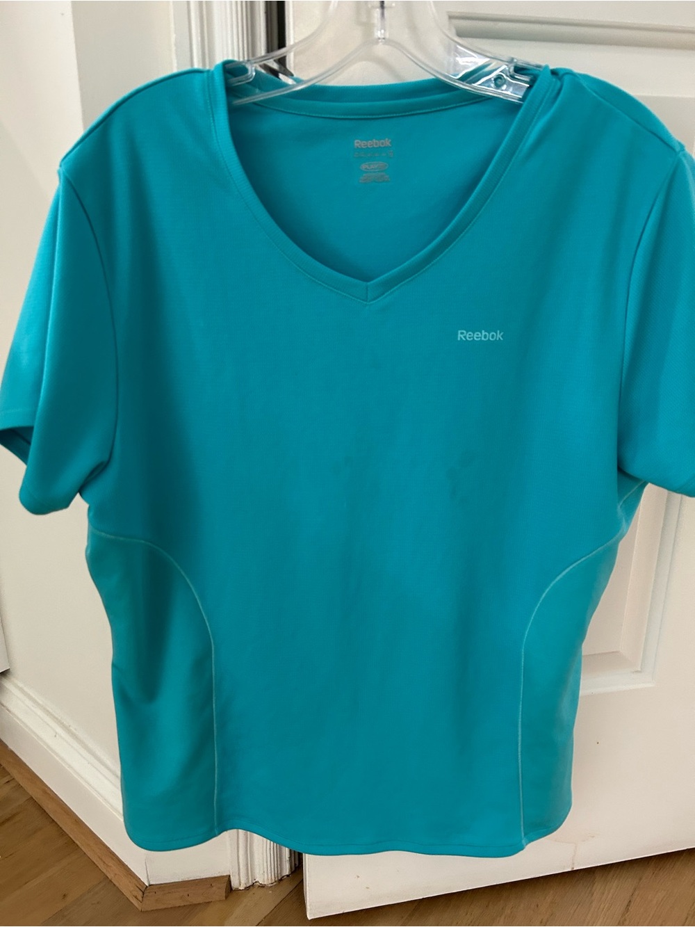 Reebok Women's Turquoise V-Neck Short Sleeve Performance Tee